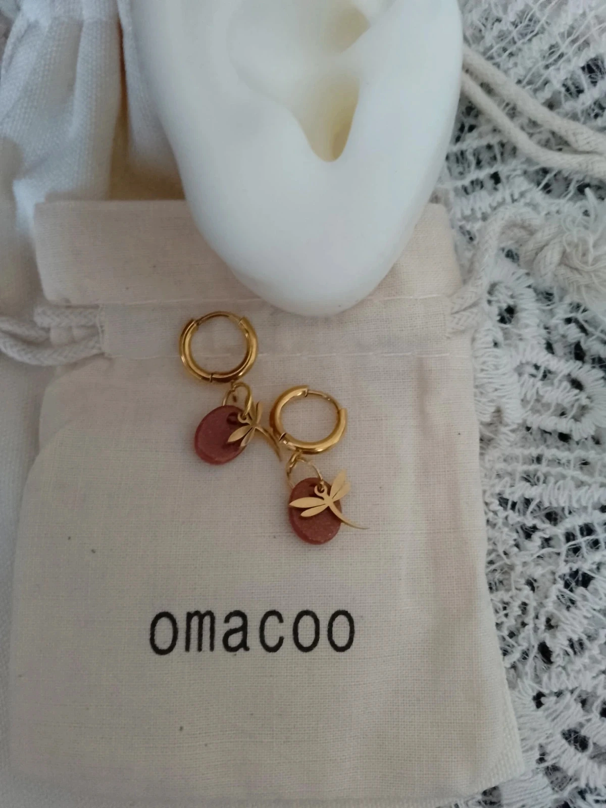 Créoles libélula Aço inoxidável dourado – photo 2